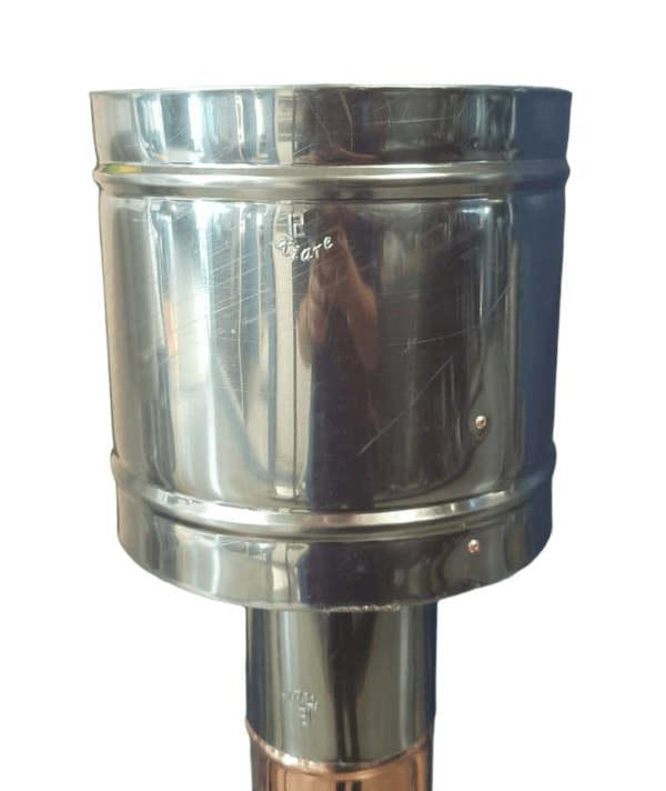 Chapéu Canhão p/cano fogão a lenha inox